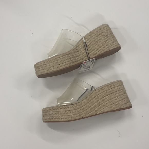 Zara Clear Wedge Shoes Size 41 NWT - Picture 4 of 6
